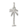 Sterling Silver Palm Tree Charm, 20 x 10 mm