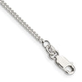 Sterling Silver 1.75mm Curb Chain Anklet, 10 x 1.75 mm
