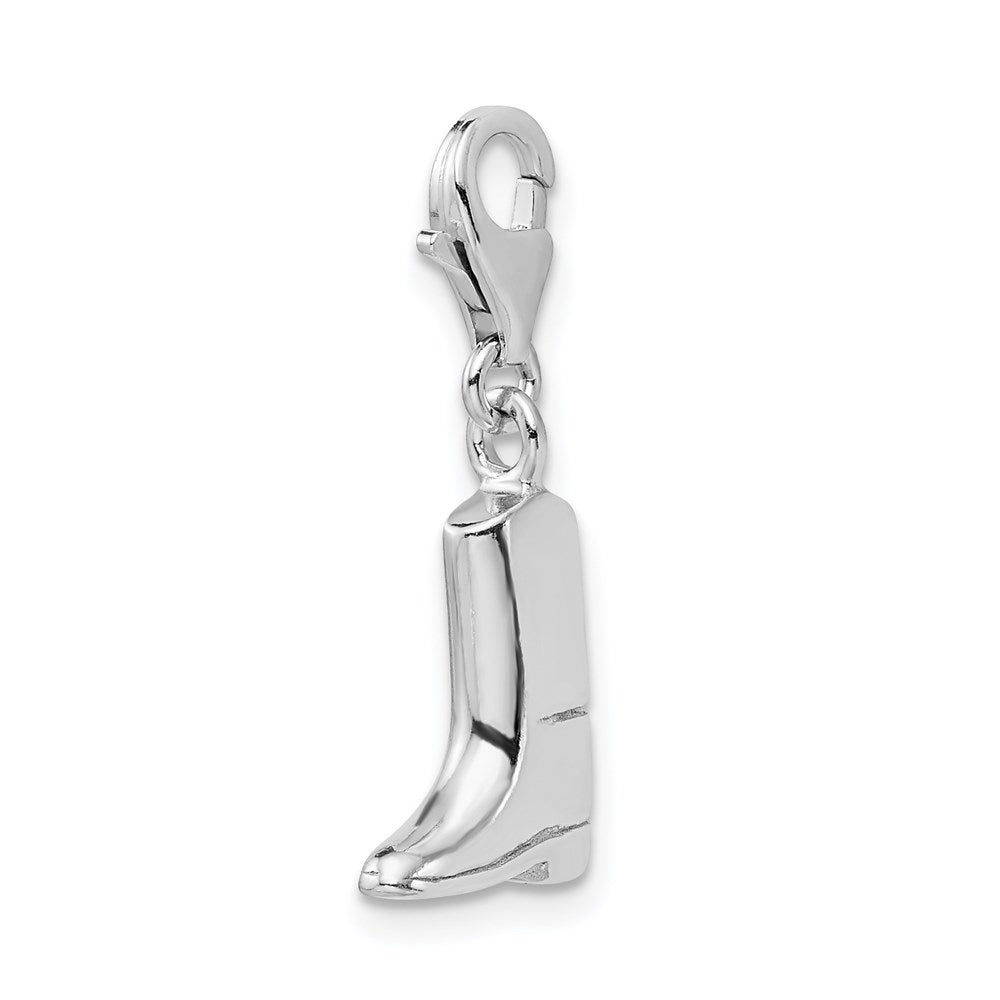 SS RH Click-on Polished Boot Charm, 33 x 9 mm