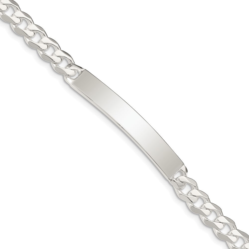 Sterling Silver Curb Link ID Bracelet, 8 x 6 mm, 16.56 g