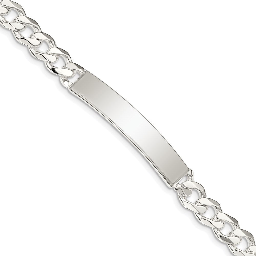 Sterling Silver Curb Link ID Bracelet, 8 x 6 mm, 22.52 g