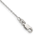 Sterling Silver 1mm Cable Chain Anklet, 10 x 1 mm