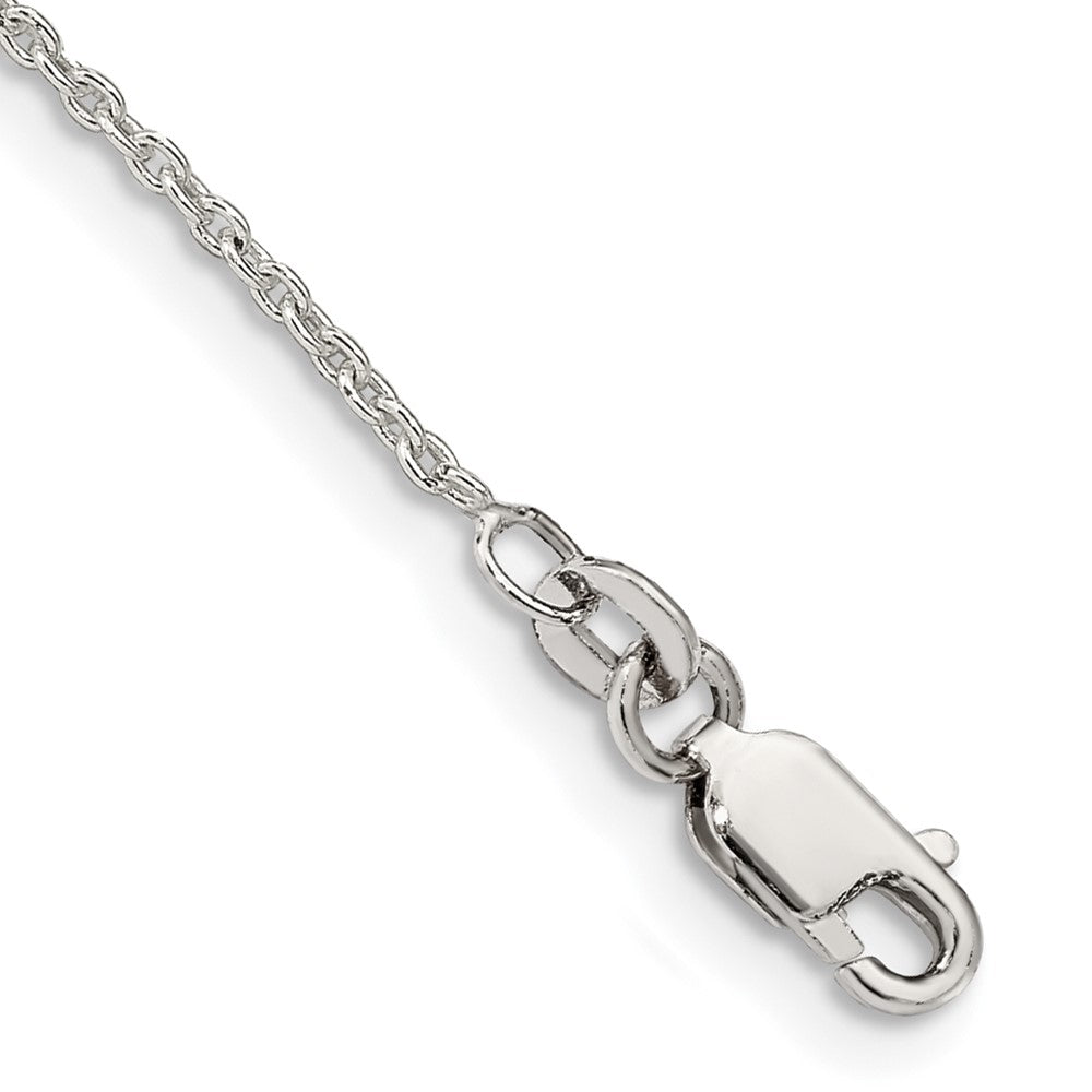Sterling Silver 1.5mm Cable Chain Anklet, 10 x 1.5 mm