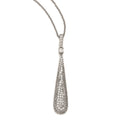 Cheryl M Sterling Silver CZ Dangle 18in Necklace, 18 mm