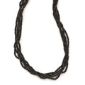 Cheryl M Sterling Silver CZ and Onyx Slip on Necklace, 26 mm
