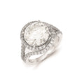 Cheryl M Sterling Silver CZ Ring, Size 6, 5.91 g