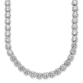 Cheryl M Sterling Silver Rhodium-plated Brilliant-cut CZ 18 Inch Necklace, 18 x 5 mm