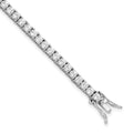 Cheryl M Sterling Silver Rhodium-plated Brilliant-cut CZ 7 Inch Tennis Bracelet, 7 x 3.3 mm