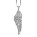 Cheryl M Sterling Silver Rhodium-plated Brilliant-cut CZ Angel Wing 18 Inch Necklace, 18 x 16 mm