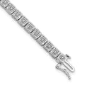 Sterling Silver Rhodium Plated Diamond Bracelet, 0.246 ct, 7 x 4.5 mm
