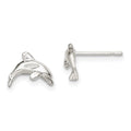 Sterling Silver Polished Dolphin Post Earrings, 9 x 9 mm