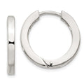 Sterling Silver 2.5x20mm Hinged Hoop Earrings, 20 x 2.5 mm
