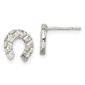 Sterling Silver Horseshoe Mini Earrings, 9 x 8 mm