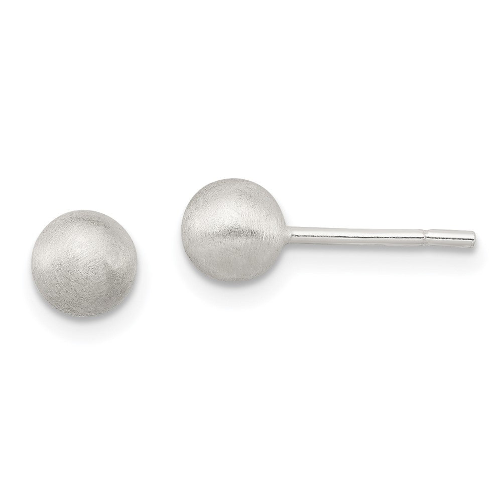 Sterling Silver Polished 5mm Laser-cut Post Earrings, 5 x 5 mm