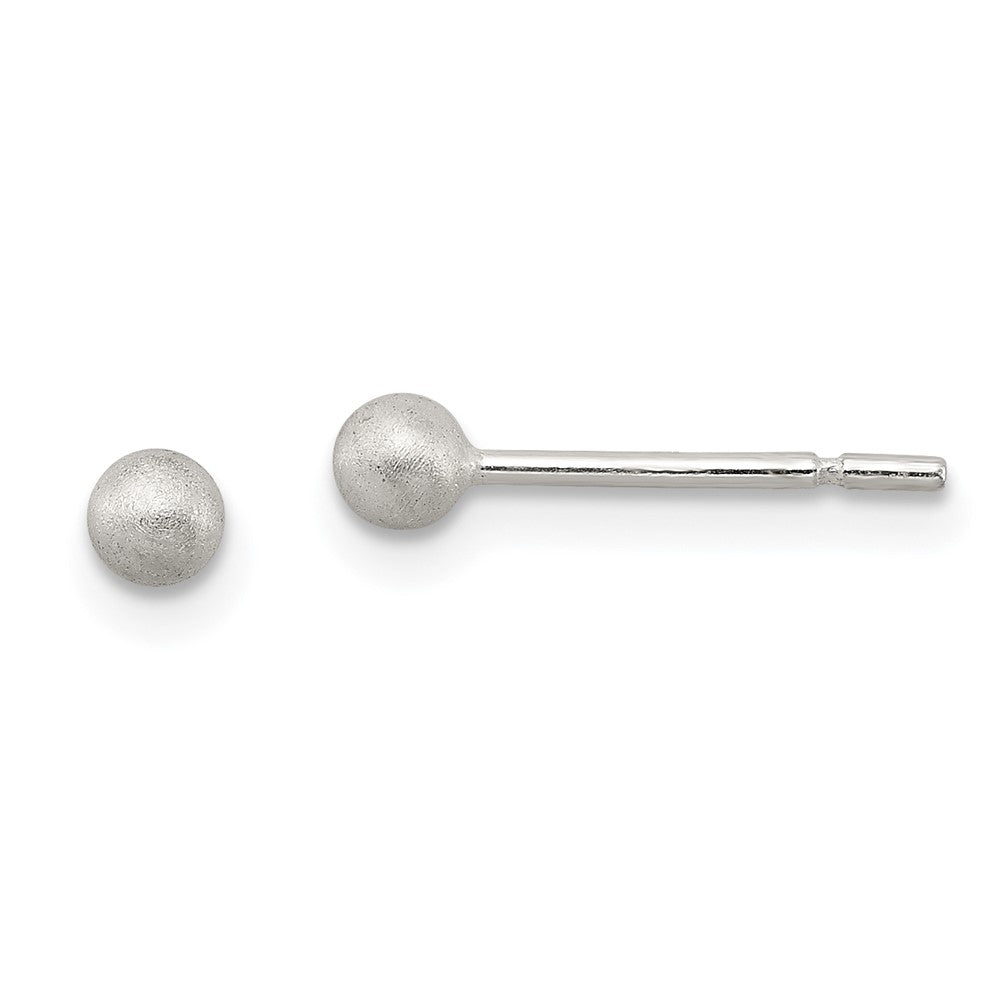 Sterling Silver Polished 3mm Laser-cut Post Earrings, 3 x 3 mm