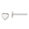 Sterling Silver Polished Heart Post Earrings, 5 x 6 mm