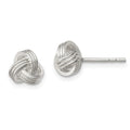 Sterling Silver Polished Fancy Love Knot Post Earrings, 6 x 8 mm