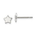Sterling Silver Polished Star Post Earrings, 6 x 7 mm