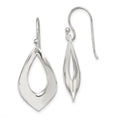 Sterling Silver Polished Teardrop Dangle Earrings, 36 x 16 mm