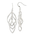 Sterling Silver Polished & Twisted Dangle Earrings, 63 x 16 mm