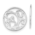 Sterling Silver Earring Enhancers, 14.7 x 14.7 mm