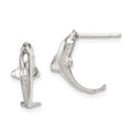 Sterling Silver Dolphin Mini Earrings, 19 x 9 mm