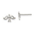 Sterling Silver Dove Mini Earrings, 7 x 10 mm