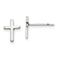 Sterling Silver Polished Latin Cross Post Earrings, 10 x 7 mm