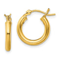 Sterling Silver Gold-Tone Polished 2.5x15mm Hoop Earrings, 15 x 2.5 mm