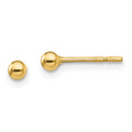 Sterling Silver Gold-Tone Polished 3mm Ball Post Earrings, 3 x 3 mm
