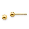 Sterling Silver Gold-Tone Polished 4mm Ball Post Earrings, 4 x 4 mm