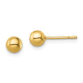 Sterling Silver Gold-Tone Polished 5mm Ball Post Earrings, 5 x 5 mm