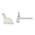 Sterling Silver Polished Dinosaur Post Earrings, 8 x 11.25 mm