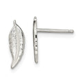 Sterling Silver Polished Feather Post Earrings, 17.2 x 4.48 mm