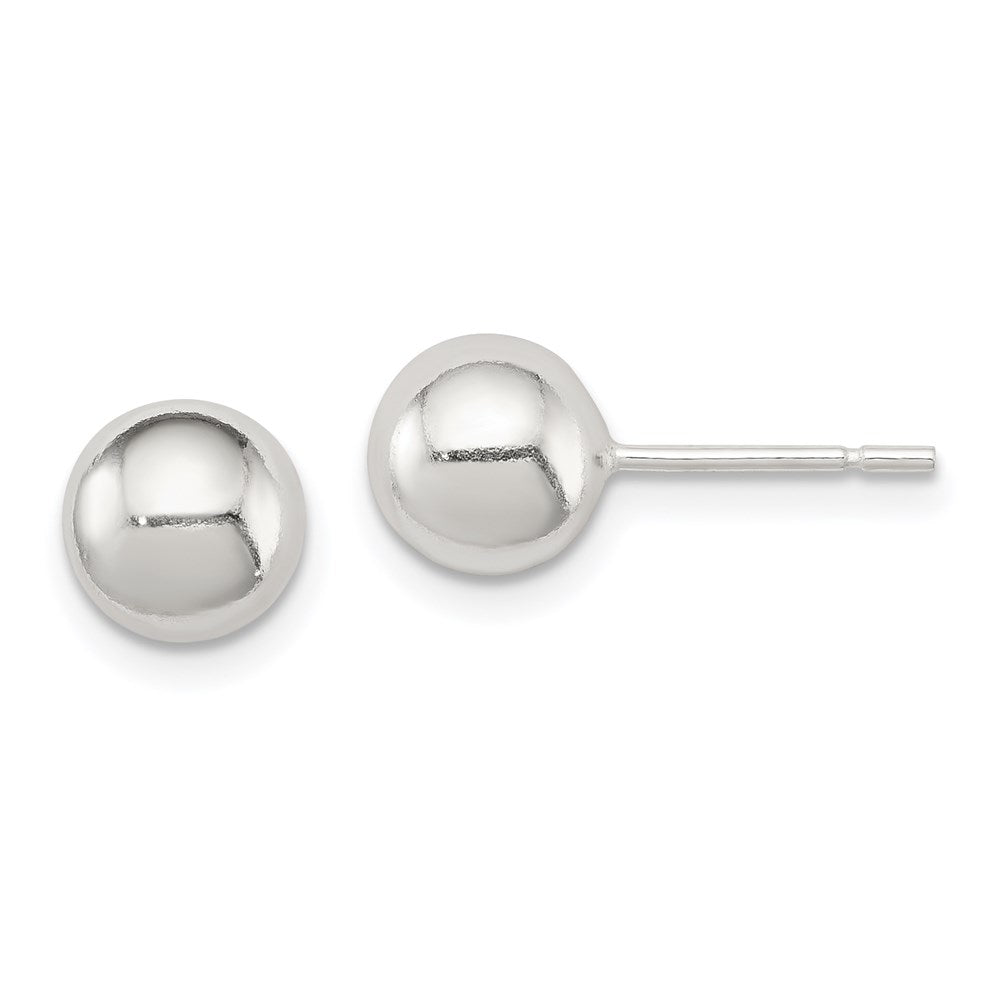 Sterling Silver Polished 7mm Ball Earrings, 7 x 7 mm
