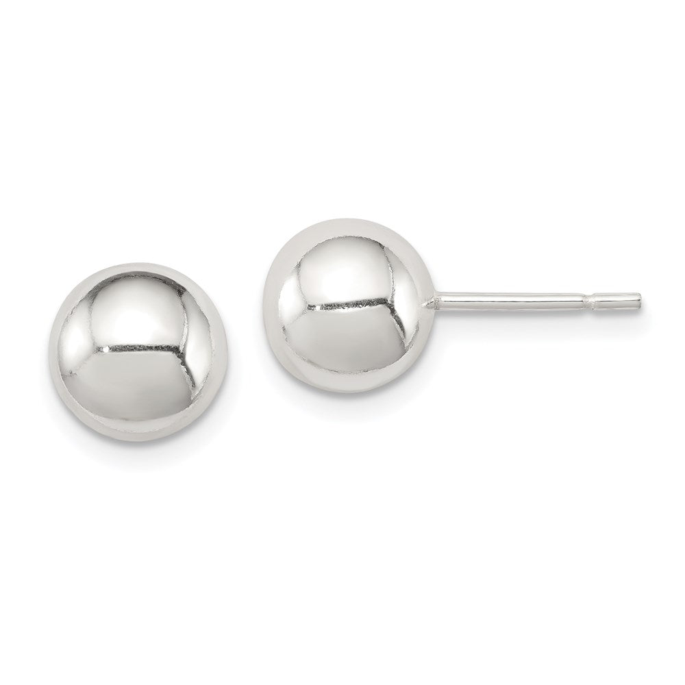 Sterling Silver Polished 8mm Ball Earrings, 8 x 8 mm
