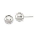 Sterling Silver Polished 9mm Ball Earrings, 9 x 9 mm