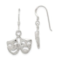 Sterling Silver Comedy/Tragedy Earrings, 26 x 17 mm