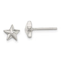 Sterling Silver Polished Star Children's Post Earrings, 7 x 7 mm