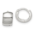 Sterling Silver Hinged Hoop Earrings, 8 x 6 mm