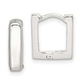Sterling Silver Square Hinged Hoop Earrings, 12 x 3 mm
