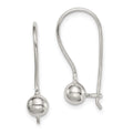 Sterling Silver 5mm Ball Earrings, 18 x 5 mm