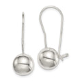 Sterling Silver 10mm Ball Earrings, 25 x 10 mm