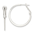 Sterling Silver Flat Hoop Earrings, 30 x 29 mm