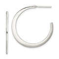 Sterling Silver Post Hoop Earrings, 30 x 30 mm