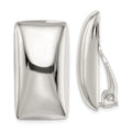 Sterling Silver Polished Non-Pierced Rectangle Earrings, 29 x 17 mm