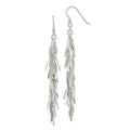 Sterling Silver Polished Fancy Drop Squiggle Dangle Earrings, 78 x 15 mm
