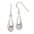 Sterling Silver Fancy Teardrop Earrings, 34 x 8 mm