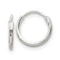 Sterling Silver 1.3mm Hoop Earrings, 10 x 1.3 mm