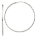 Sterling Silver 1.3mm Hoop Earrings, 40 x 1.3 mm